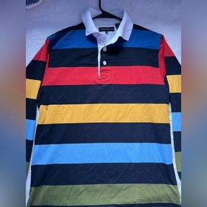 Long Sleeve Stripped Collared Shirt